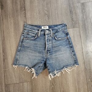 Size 22 - AGOLDE Parker Long Blue Denim Shorts